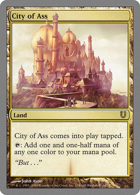 City of Ass card art