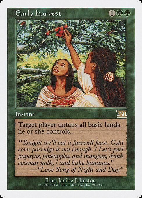 Early Harvest card art