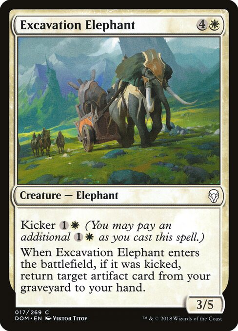 Excavation Elephant card art
