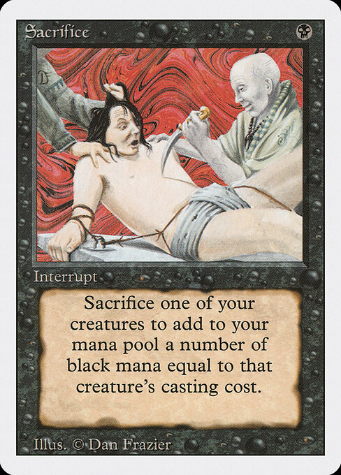 Sacrifice card art