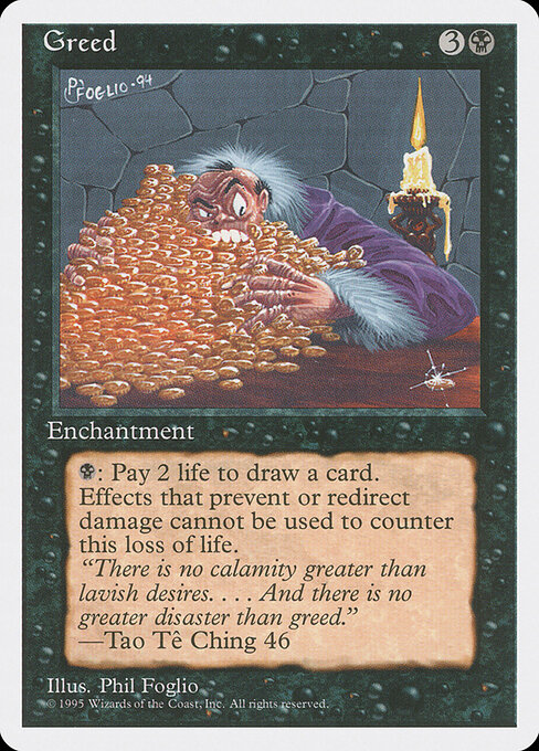Greed card art