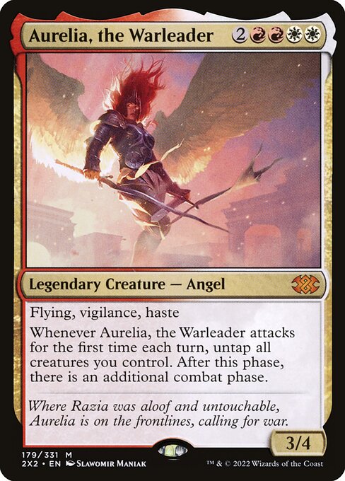 Aurelia, the Warleader card art
