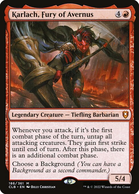 Karlach, Fury of Avernus card art