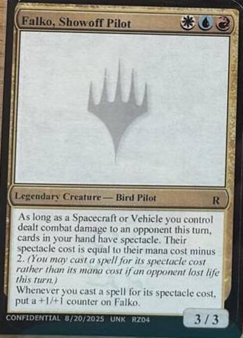 Falko, Showoff Pilot card art