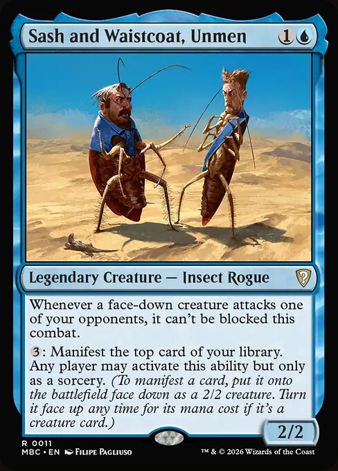 Sash and Waistcoat, Unmen card art