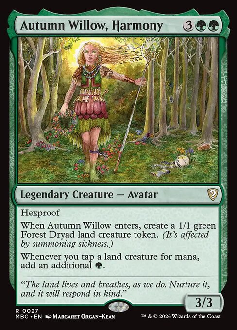 Autumn Willow, Harmony card art