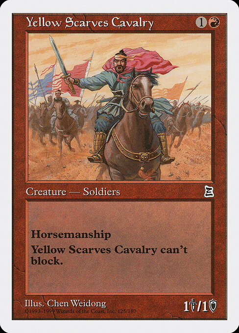 Yellow Scarves Cavalry card art