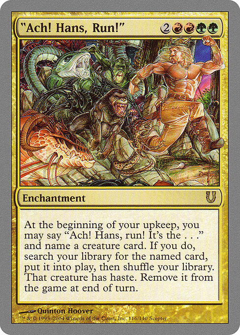 "Ach! Hans, Run!" card art