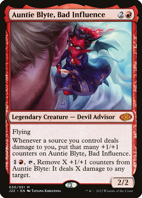 Auntie Blyte, Bad Influence card art