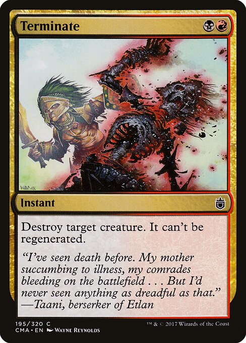Terminate card art