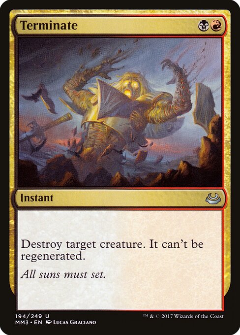 Terminate card art