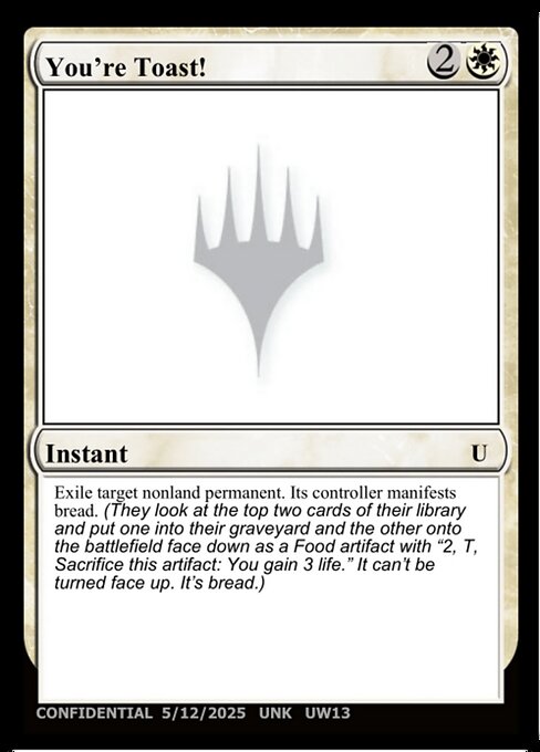 You're Toast! card art