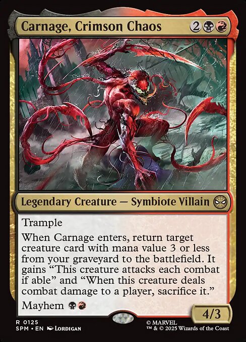 Carnage, Crimson Chaos card art