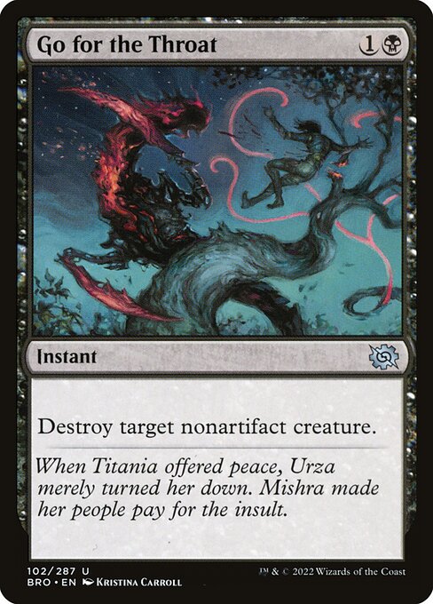 Go for the Throat card art