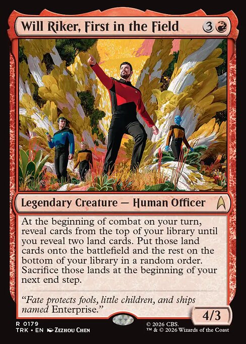 Will Riker, First in the Field card art