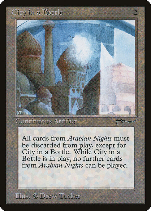 City in a Bottle card art