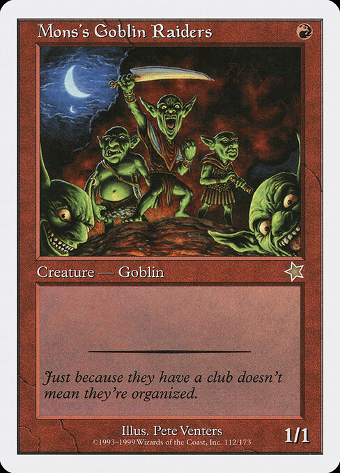 Mons's Goblin Raiders card art