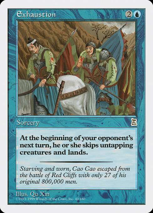 Exhaustion card art