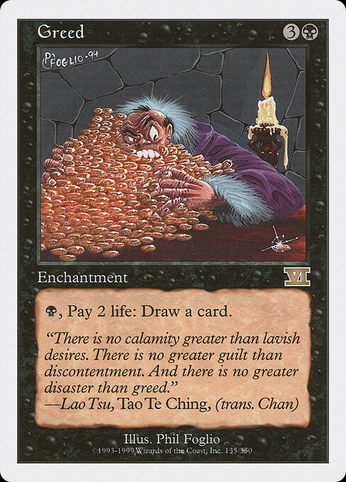 Greed card art