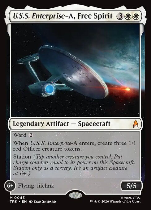 U.S.S. Enterprise-A, Free Spirit card art