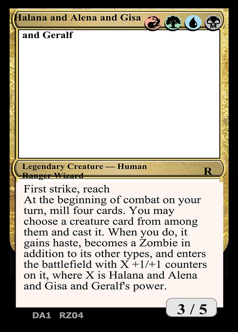 Halana and Alena and Gisa and Geralf card art