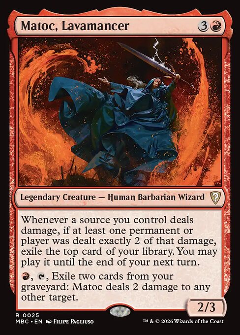Matoc, Lavamancer card art