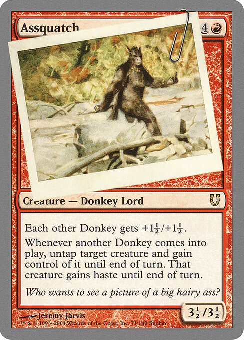 Assquatch card art