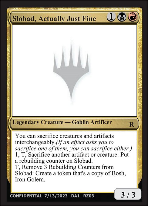 Slobad, Actually Just Fine card art