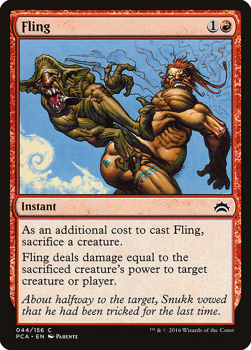 Fling card art