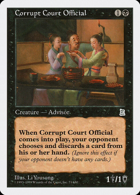 Corrupt Court Official card art