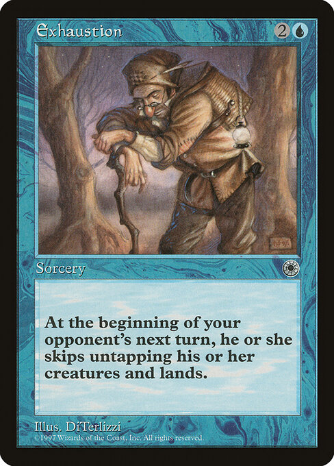 Exhaustion card art