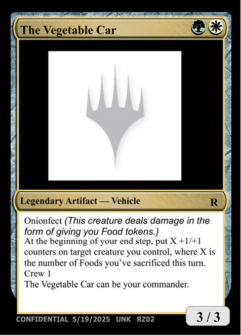 The Vegetable Car card art