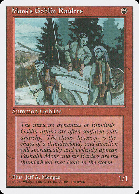Mons's Goblin Raiders card art