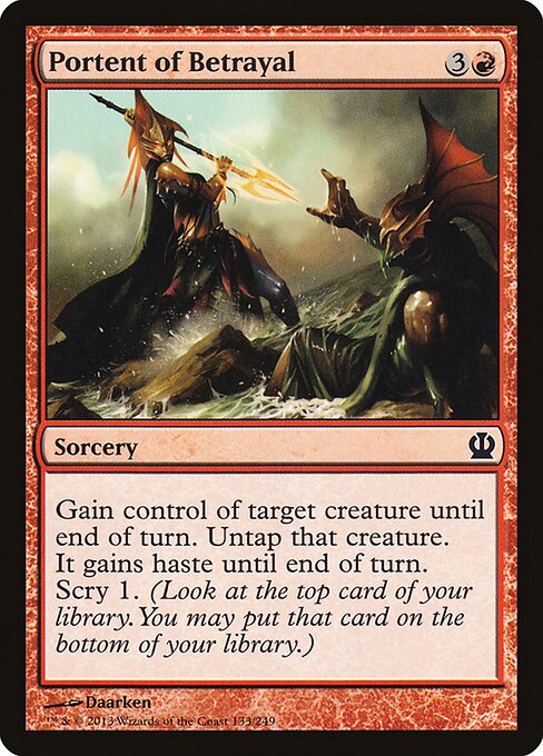 Portent of Betrayal card art