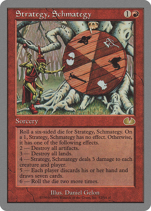 Strategy, Schmategy card art