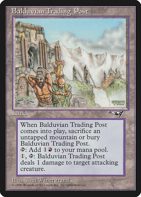 Balduvian Trading Post card art