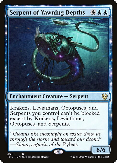 Serpent of Yawning Depths card art