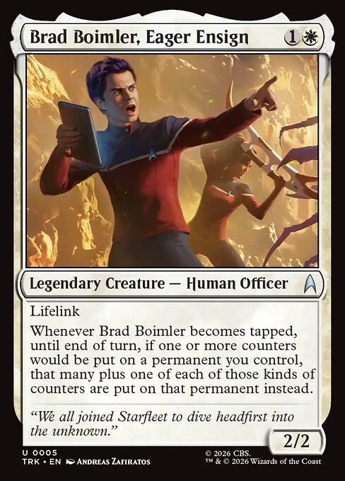 Brad Boimler, Eager Ensign card art