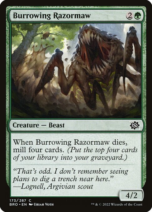 Burrowing Razormaw card art
