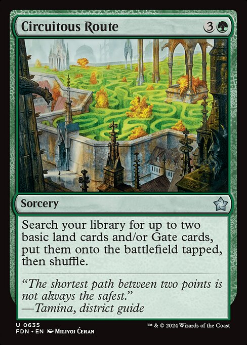 Circuitous Route card art