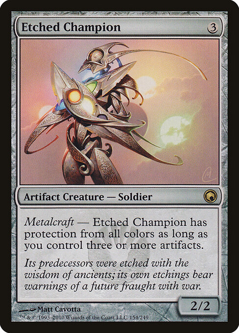 Etched Champion card art