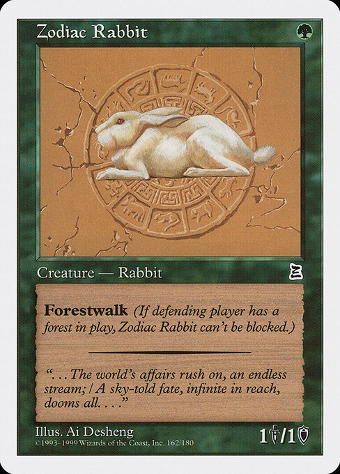 Zodiac Rabbit card art