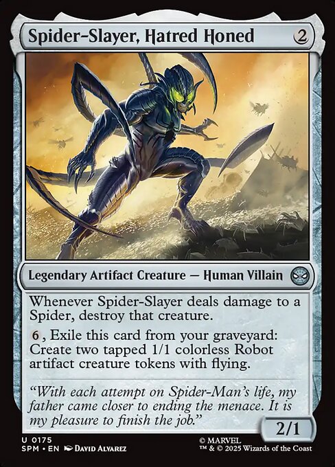 Spider-Slayer, Hatred Honed card art