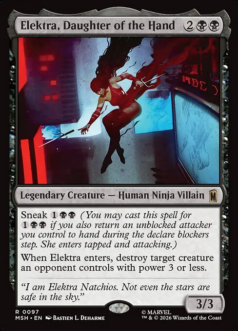 Elektra, Daughter of the Hand card art