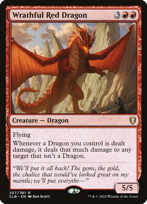 Wrathful Red Dragon card art