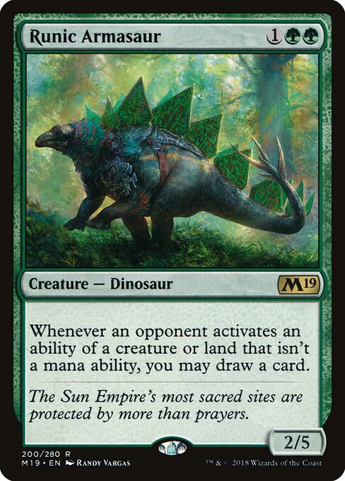 Runic Armasaur card art