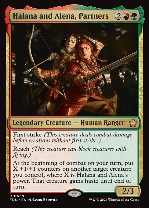 Halana and Alena, Partners card art