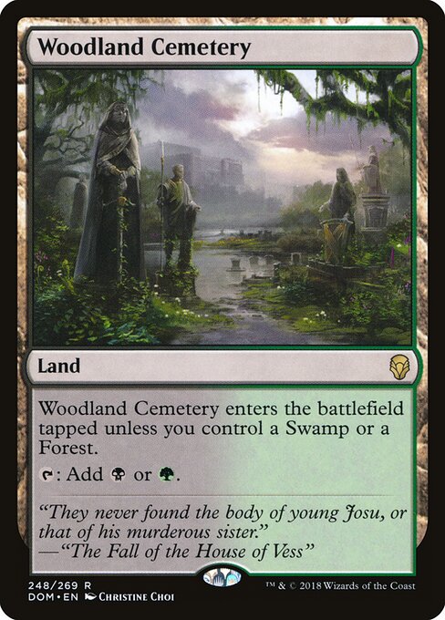 Woodland Cemetery card art