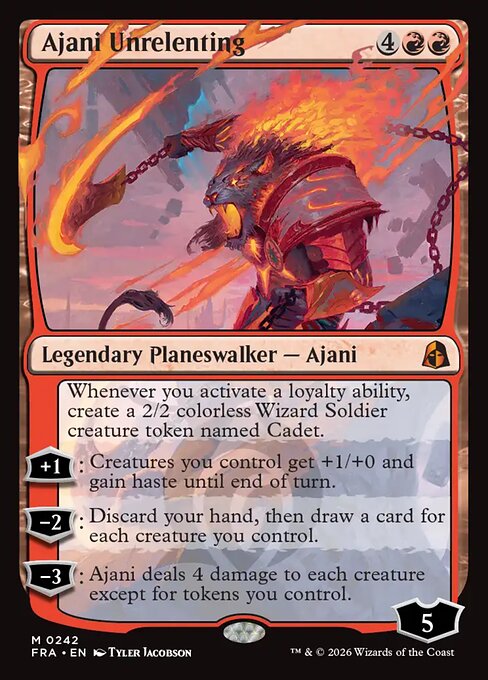 Ajani Unrelenting card art