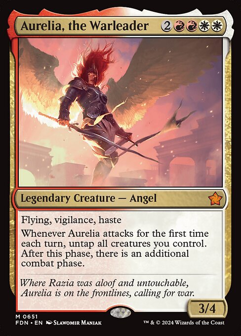 Aurelia, the Warleader card art